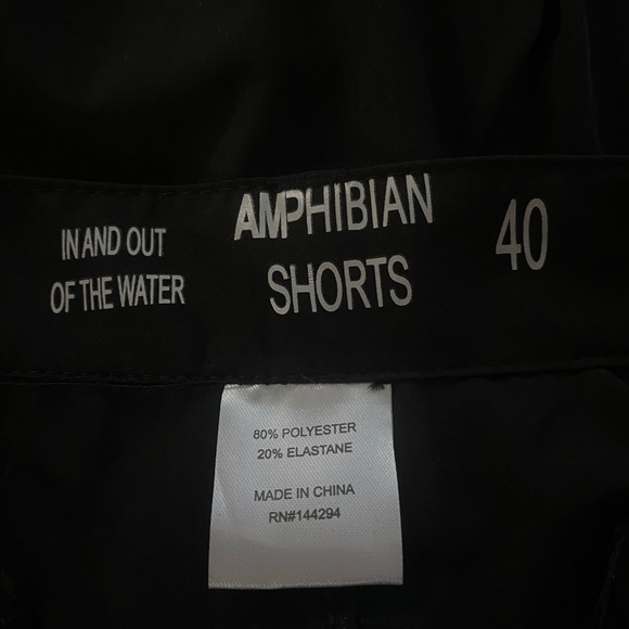 Amphibian men’s black shorts size 40 - Picture 2 of 4